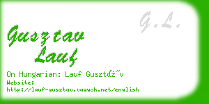 gusztav lauf business card